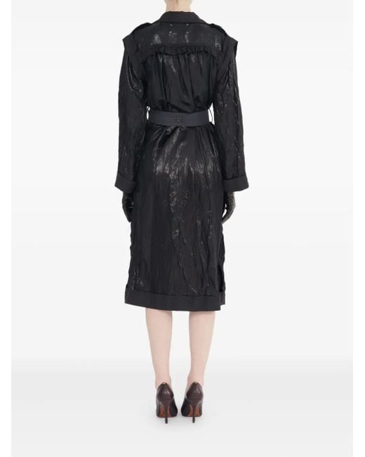 Maison Margiela Black Belted Trench Dress