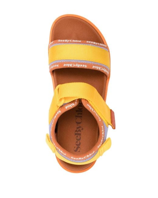 Sandali Pipper Con Suola Rialzata 45Mm di See By Chloé in Orange