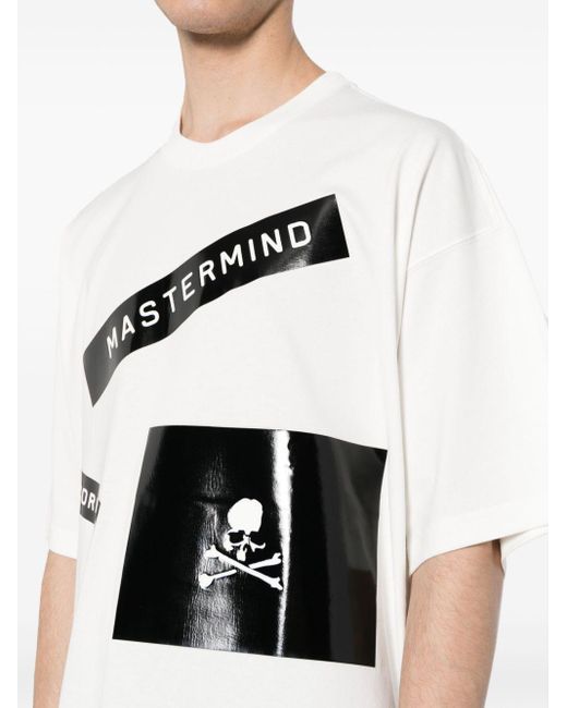 T-shirt con stampa di MASTERMIND WORLD in White da Uomo