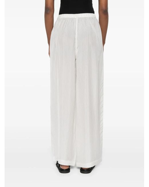 Frankie Shop White Brenna Double Stripe Trousers