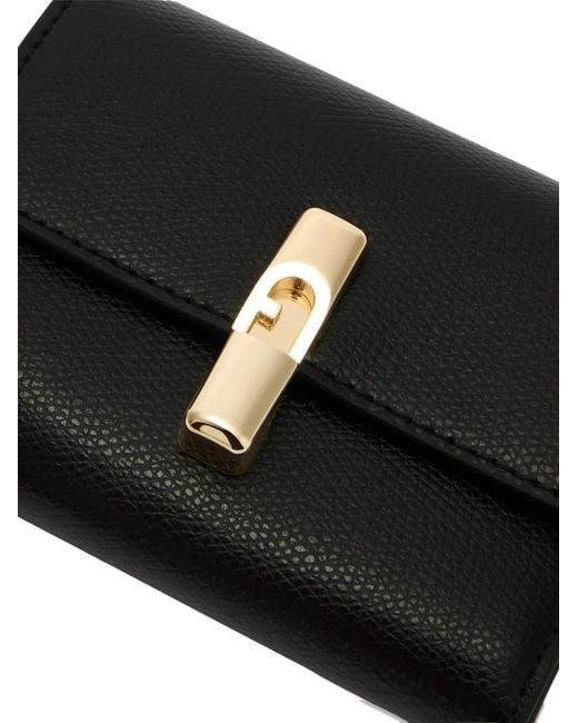 Furla Black Small Iride Grained Wallet