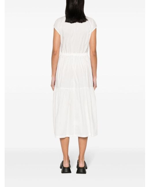 Woolrich Popeline Midi-jurk in het White