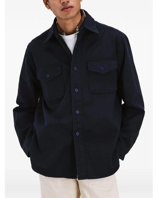 Fortela Blue Cpo Cotton Shirt for men