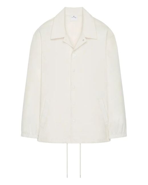 Courreges White Logo Lettering Drawstring Hem Jacket for men
