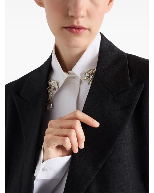 Prada Black Double-Breasted Blazer