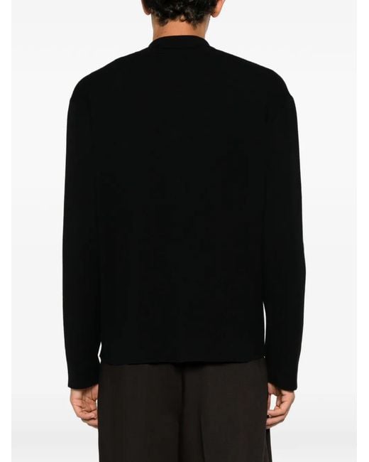 Roberto Collina Black Chest-Pocket Shirt for men