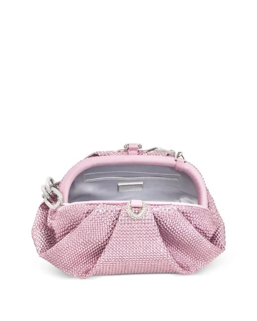 Judith Leiber Pink Gemma Crystal-Embellished Chain-Link Tote Bag