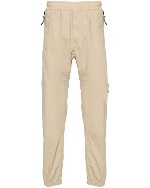 Pantalones ajustados con distintivo Compass Stone Island de hombre de color Natural