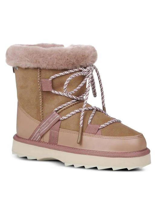 EMU Natural Blurred Schnürstiefel Aus Shearling