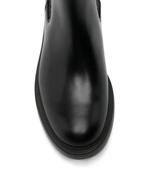Camper Black Dean Elasticated-Panel Pull-Tab Chelsea Boots
