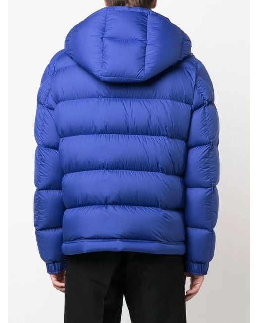 Moncler Blue Feather-Down Padded Puffer Jacket for men