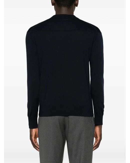 Paolo Pecora Black Long-Sleeve Knit T-Shirt for men