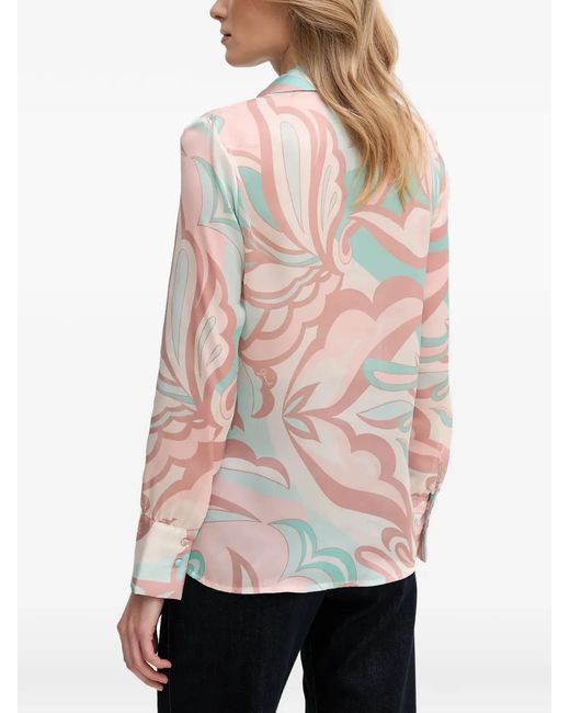 GAUDI Natural Ruffled Patterned Shirt