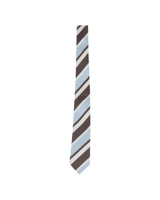 Tagliatore White Striped Tie for men