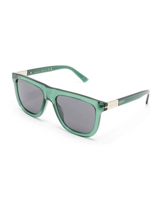 Gucci Gray Square-Frame Sunglasses