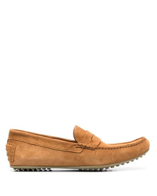 Hackett Classic Suede Loafers in Brown for Men | Lyst