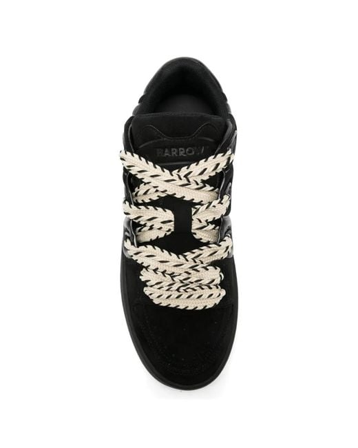 Barrow Black Skate Logo-Embellishment Sneakers