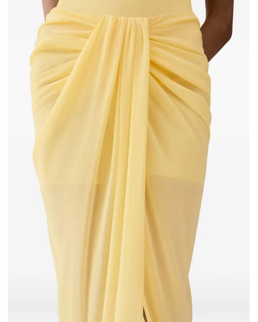 Jacquemus Yellow The Paréo Asymmetric Sarong Skirt