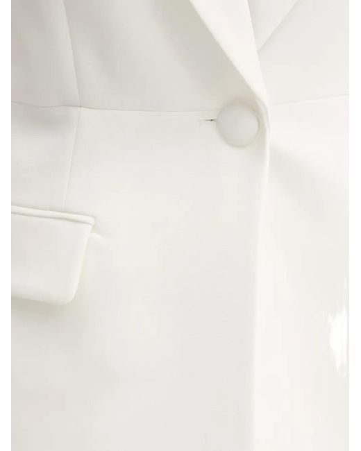 Morgan White Lace-Panel Blazer