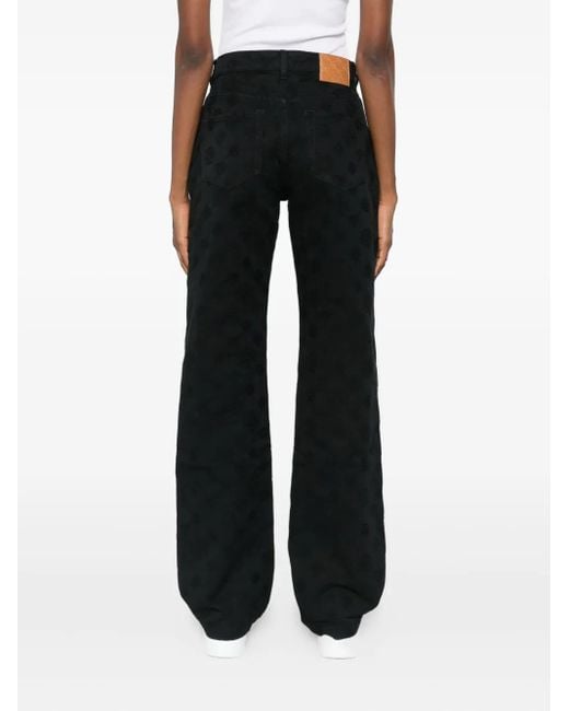 Casablanca Black Monogram-Print Jeans