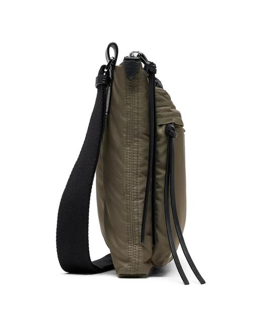 Maison Margiela Gray Four-Stitch Zip Line Shoulder Bag