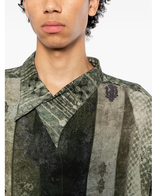 Ziggy Chen Gray Printed Shirt for men