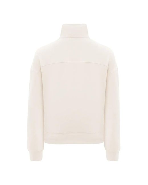ANNAFOXY White Sweat Calme À Fermeture Zippée