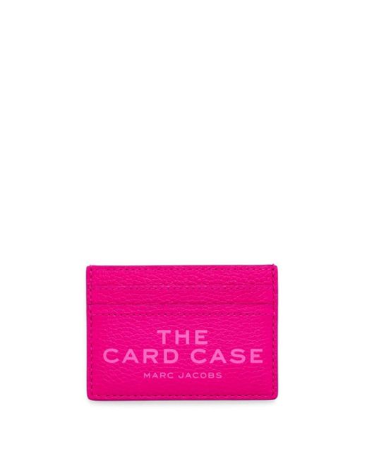 Marc Jacobs Pink Logo-debossed Leather Cardholder