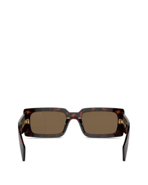 Prada Brown Tortoiseshell Rectangle-Frame Sunglasses