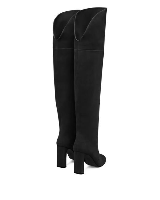 Stuart Weitzman Black Babette Block-Heel Boots