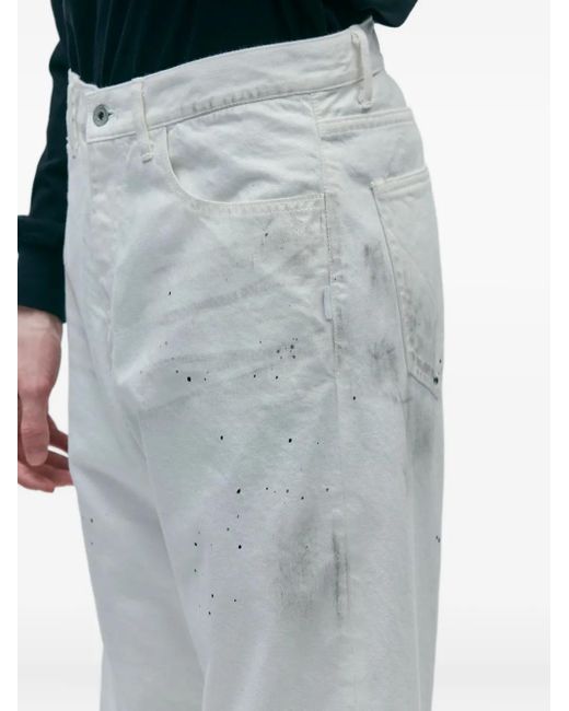 Neighborhood White Splatter-Effect Pants for men