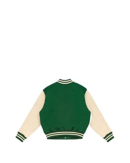 HTC Green Logo-Print Bomber Jacket for men