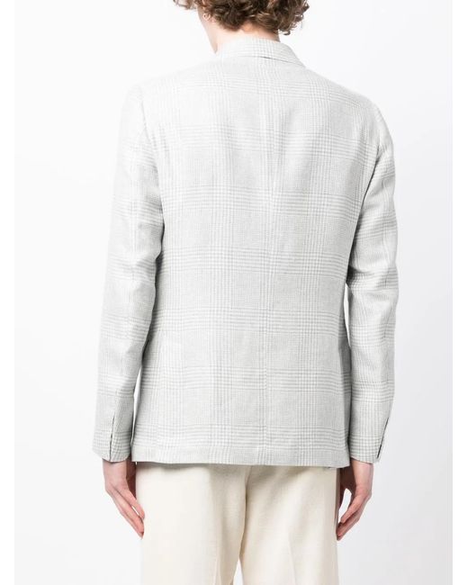 Eleventy White Single-Breasted Blazer for men