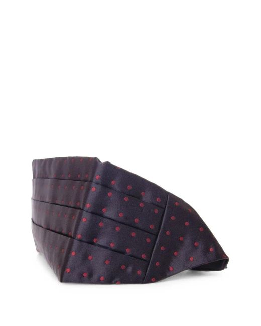 Dolce & Gabbana Purple Polka-Dot Pleated Cummerbund for men
