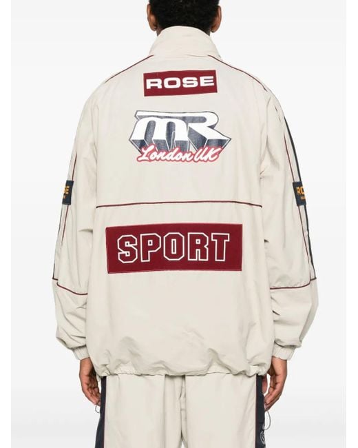 Martine Rose Trui Met Halve Rits En Logo-Embleem in het Blue voor heren