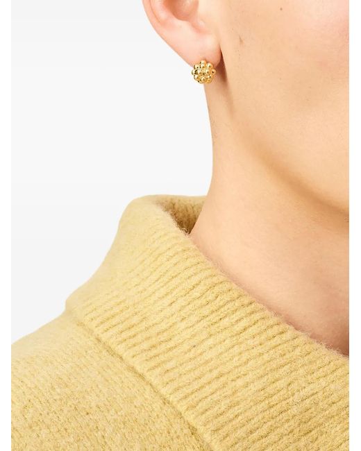 AMI Metallic Pearl Stud Earrings