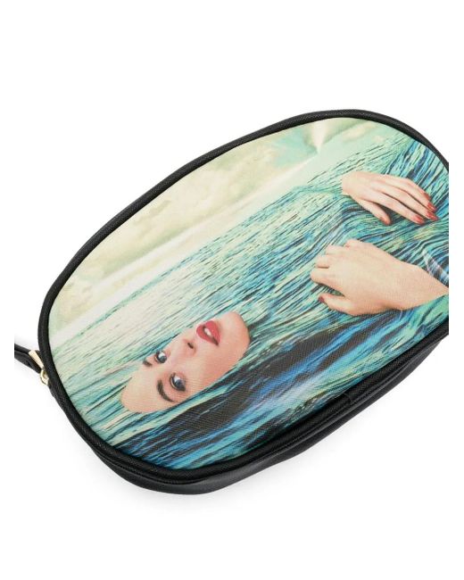 Seletti Green Toiletpaper Seagirl Graphic-Print Belt Bag