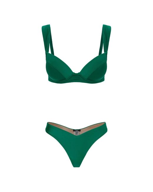 Noire Swimwear Green Ava Ivy Bikini