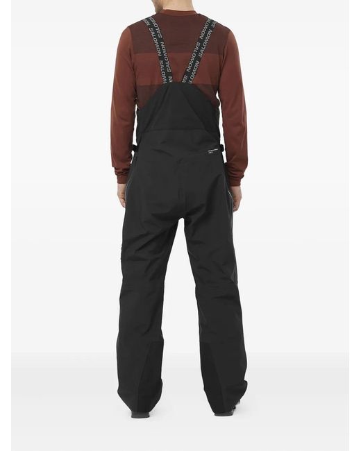 Salomon Black Logo Straps Trousers for men