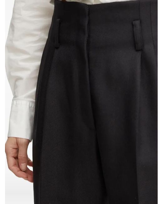 Forte_forte Black Pleated High-Waisted Trousers