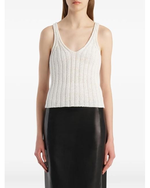 Khaite White Val Top