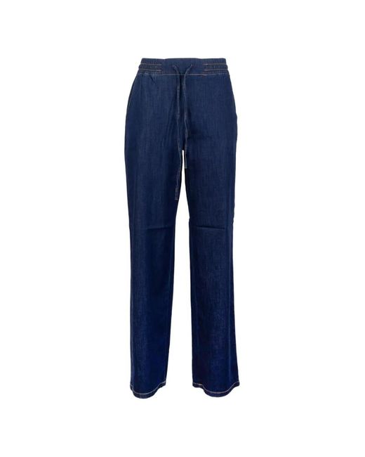 Marella Blue Drawstring Trousers