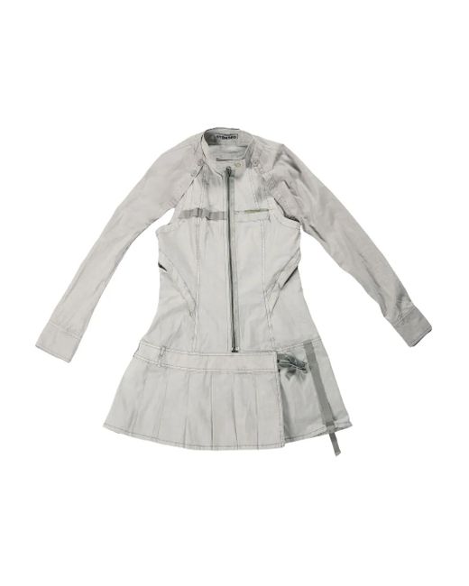 Hyein Seo White Cotton Pleated Dress