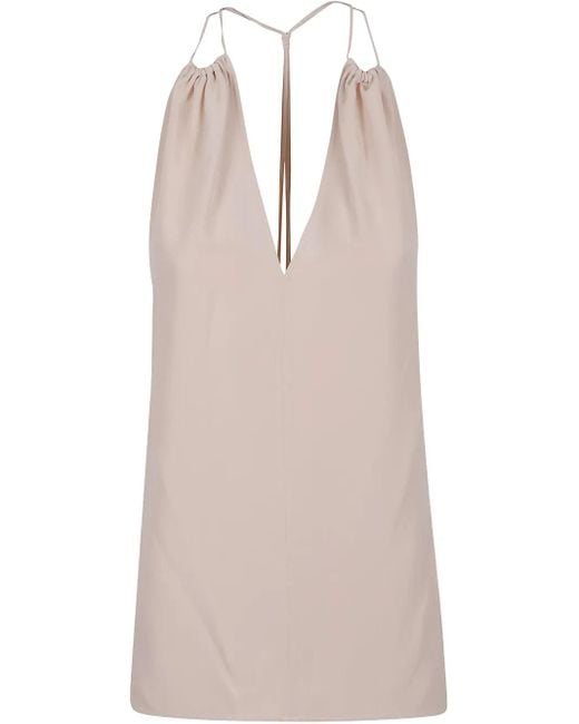 Victoria Beckham Natural Silk Top