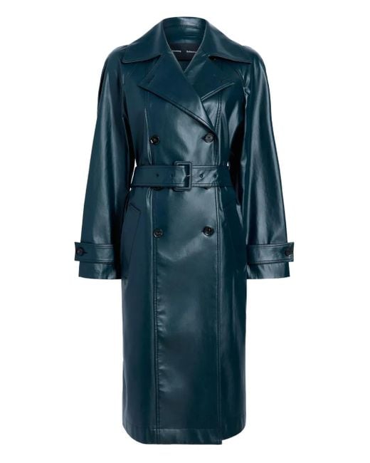 Proenza Schouler Blue Benedetta Belted Coat