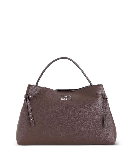 Ermanno Scervino Purple Logo-Print Tote Bag