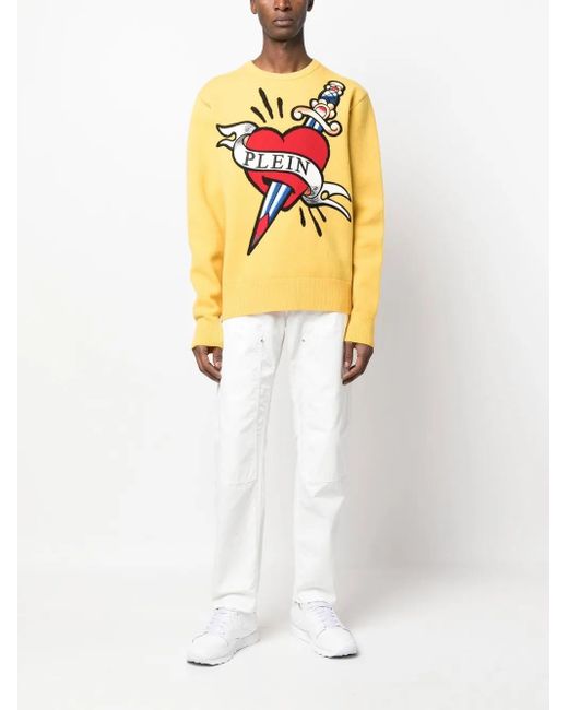 Philipp Plein Yellow Jumper for men