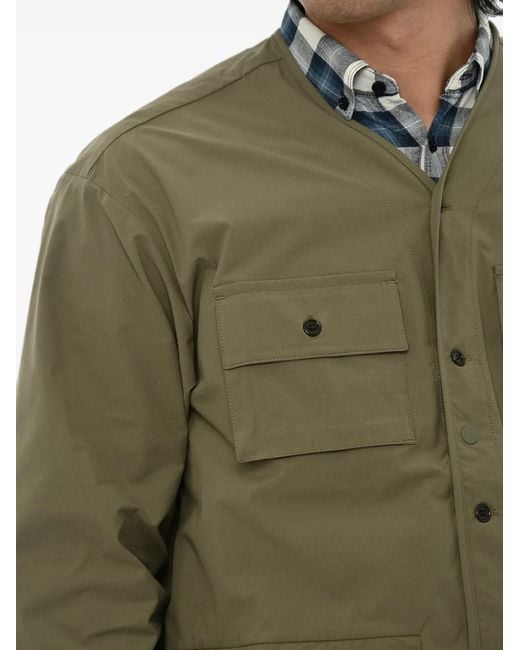 Woolrich Green High Aeration V-Neck Jacket for men