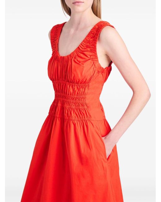 Vestido Penny con detalle fruncido Proenza Schouler de color Red