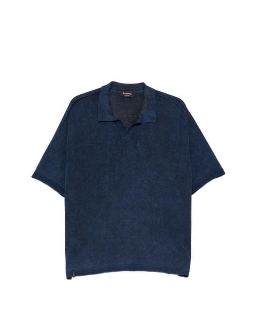 AROVESCIO Blue Derby Knitted T-Shirt for men